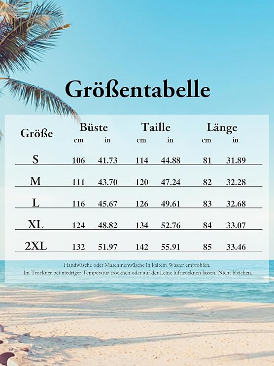 Strandkleid Damen Sommerkleid Leicht Bikini Cover Up Strandponcho Bademode Kleider Casual Trägerkleid