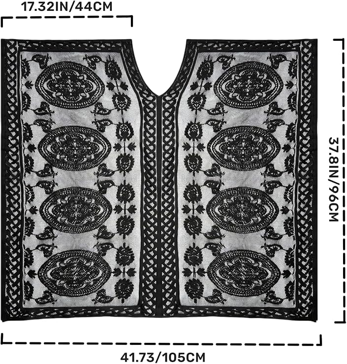 Sexy Eleganter Spitzen-Kimono Strandponcho für Damen, Badeanzug Überwurf, Badebekleidung Cover-up für Urlaub, Pool, Strand und Party